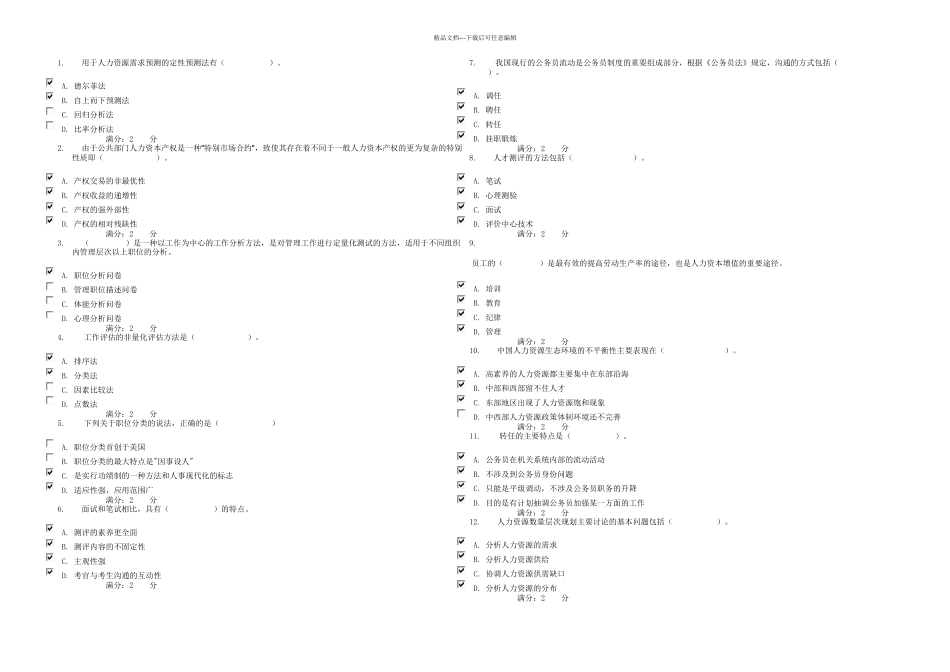 公共部门人力资源管理_第1页