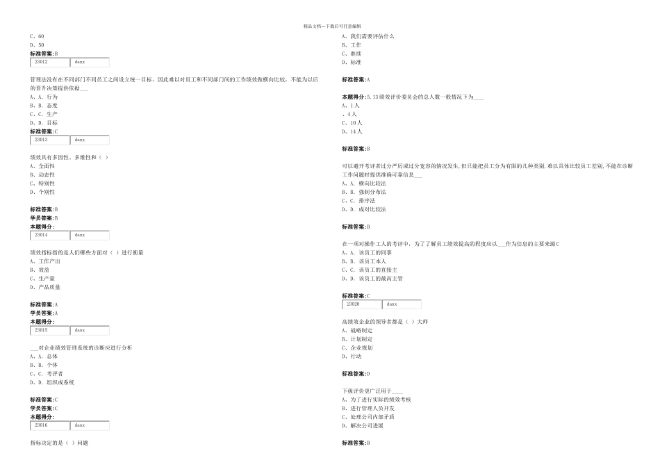 兰州大学网络教育绩效管理考试题_第1页
