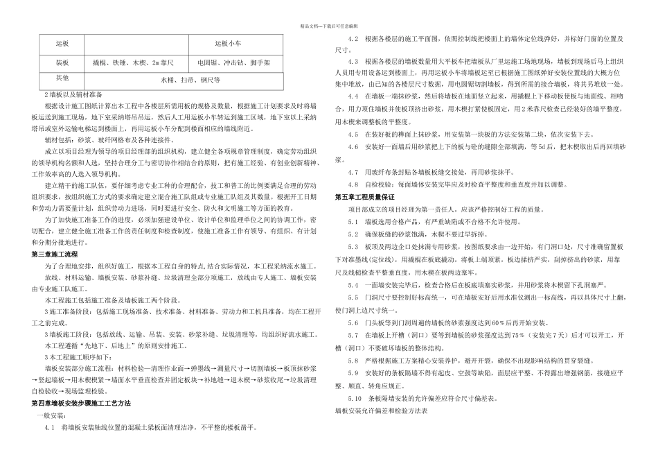 内隔墙墙板施工方案_第2页