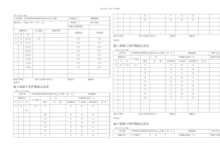 冬季施工混凝土浇筑测温记录表