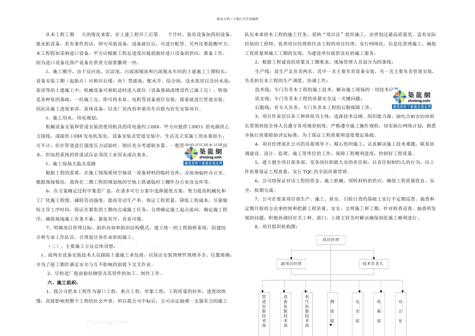 净水厂设备安装施工组织设计_第3页