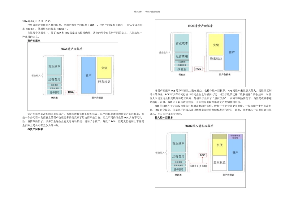 几个经常使用的回报率的比较_第1页