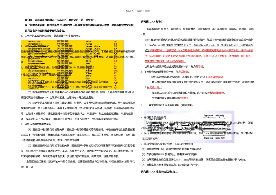 分子生物学与基因工程主要知识点_第3页