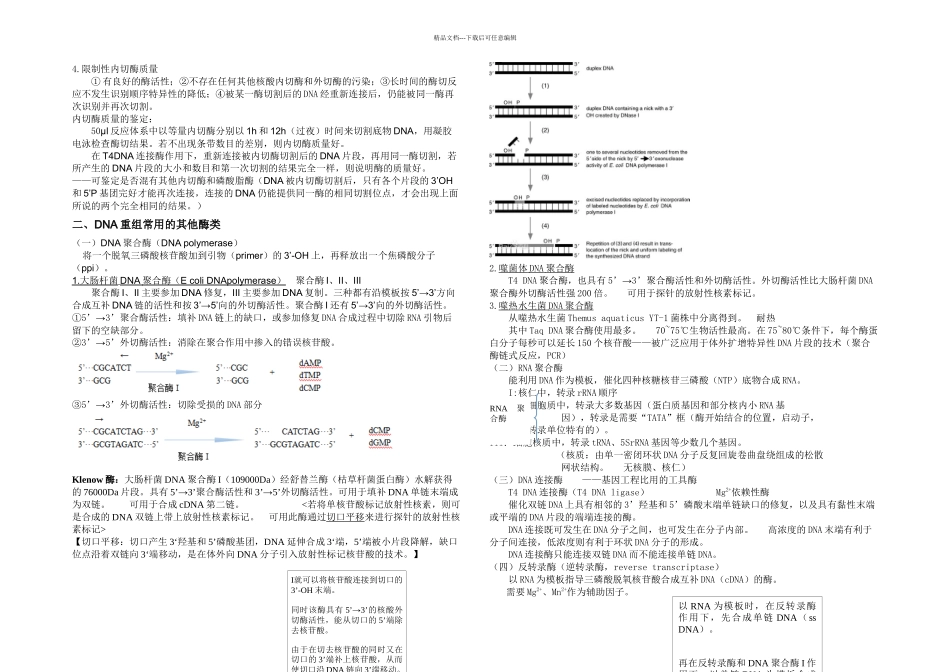 分子生物学实验常用工具酶总结_第3页