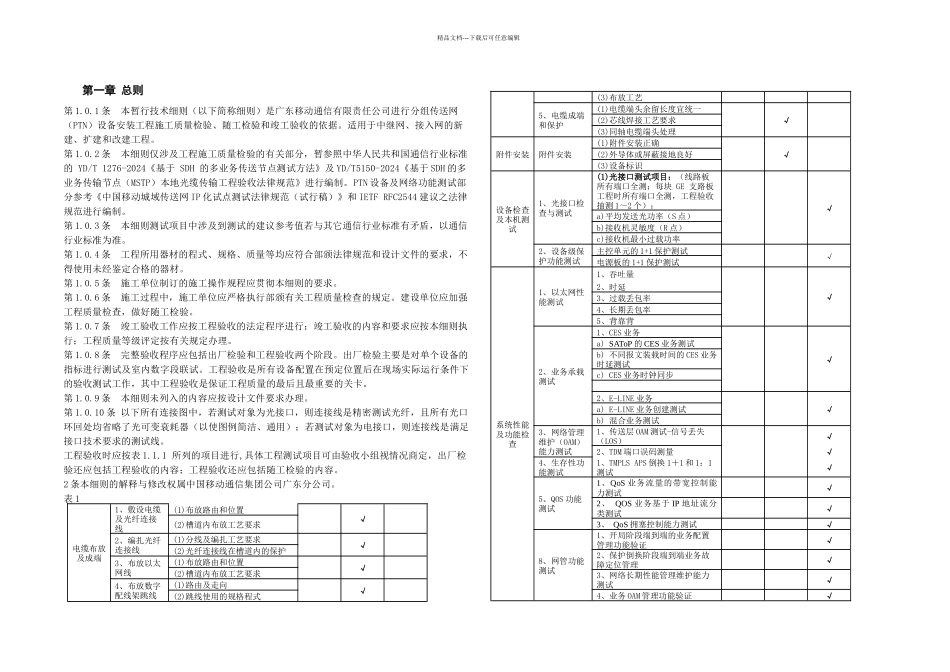 分组传送网PTN设备安装工程验收技术细则_第2页