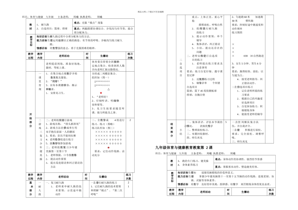 初三九年级体育课全集_第1页
