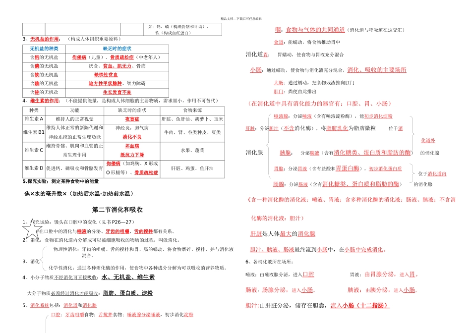 初中七年级生物前三章思维导图_第3页