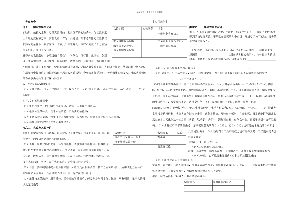 初中化学初高中衔接专题知识讲座实验的设计与评价新人教_第1页