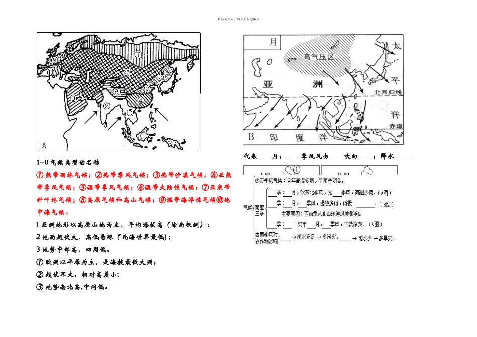 初中地理之世界地理练习题_第1页