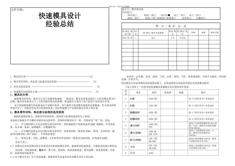 快速模具设计经验总结王志远讲解_第1页