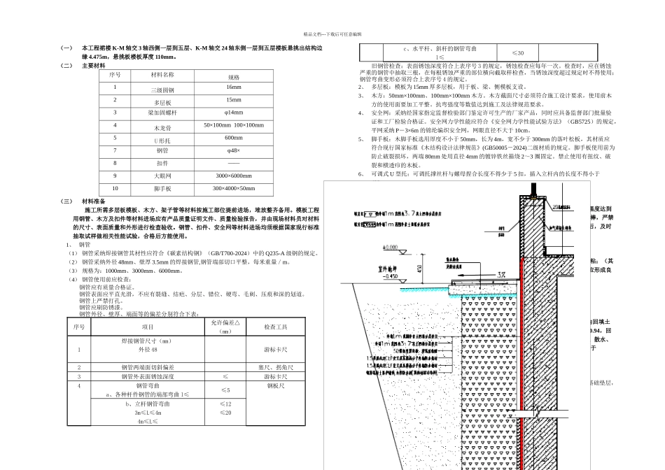悬挑板施工技术交底_第1页
