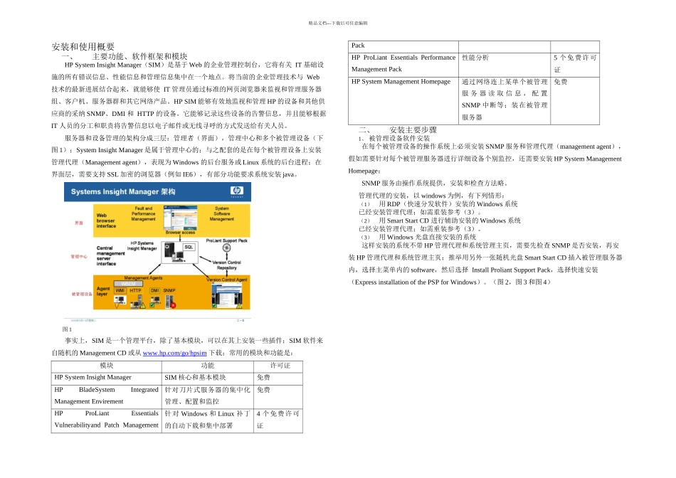 惠普管理软件SystemInsightManager_第1页