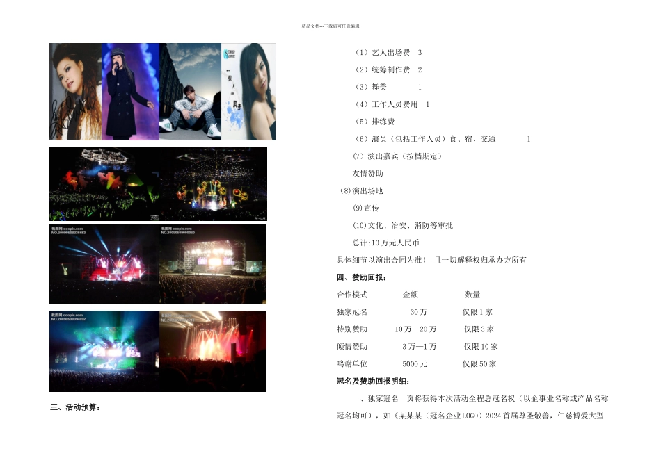 慈善演唱会策划方案_第3页