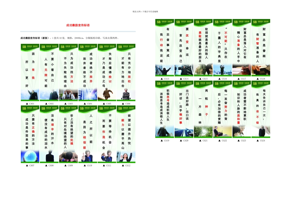 成功激励宣传标语大全_第1页