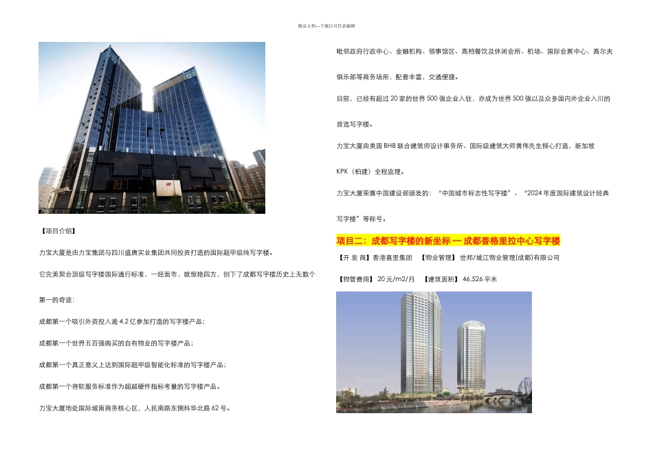 成都顶级写字楼运营管理商务考察_第2页