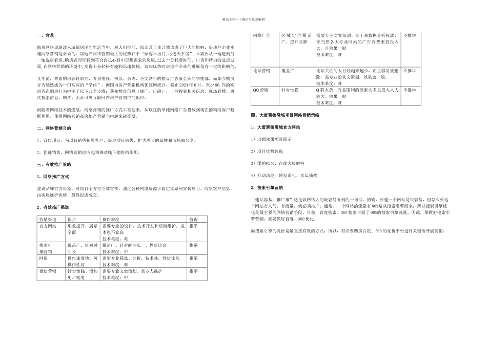 房地产楼盘网络营销方案_第1页
