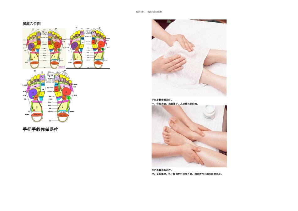 手把手教你做足疗脚底穴位图_第1页