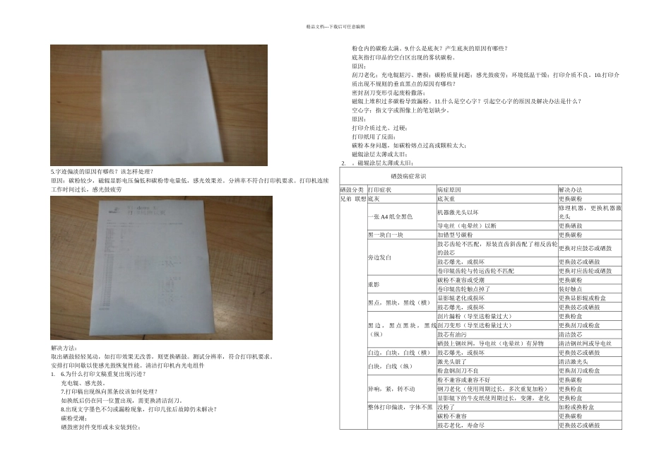 打印机常见故障及硒鼓故障分析_第2页