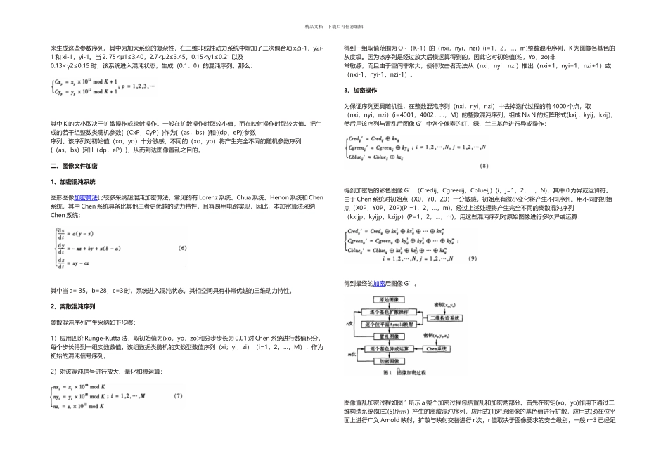 扩散映射置乱与超混沌系统组合图像加密算法_第2页