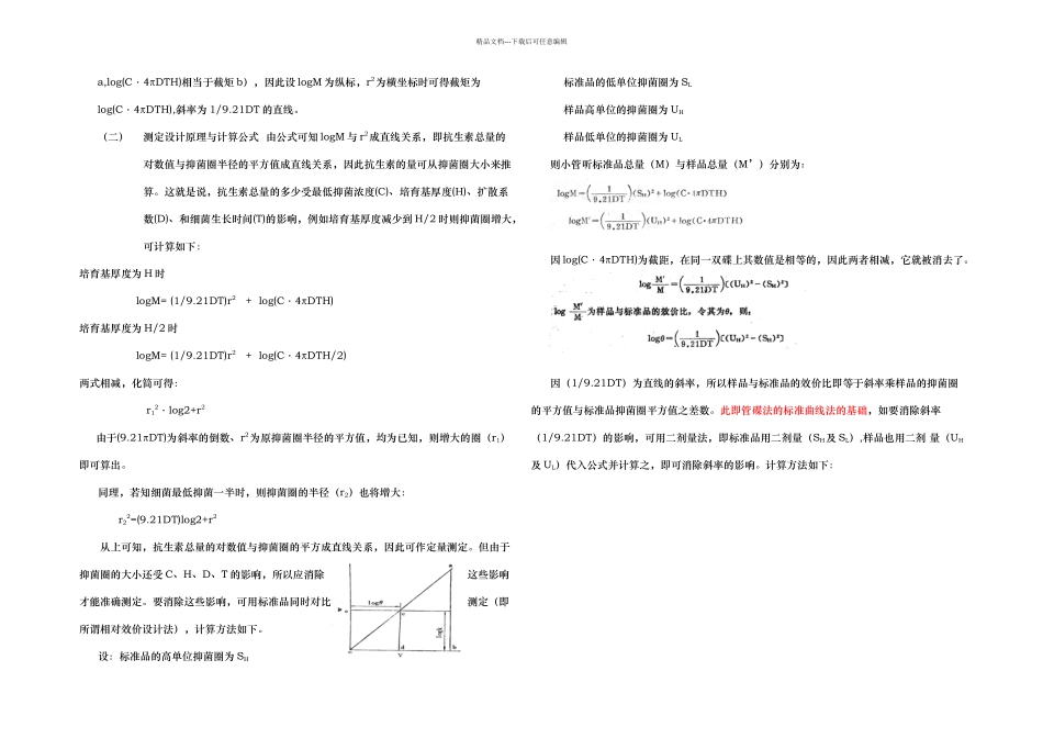 抗生素的生物效价测定法管碟法_第2页