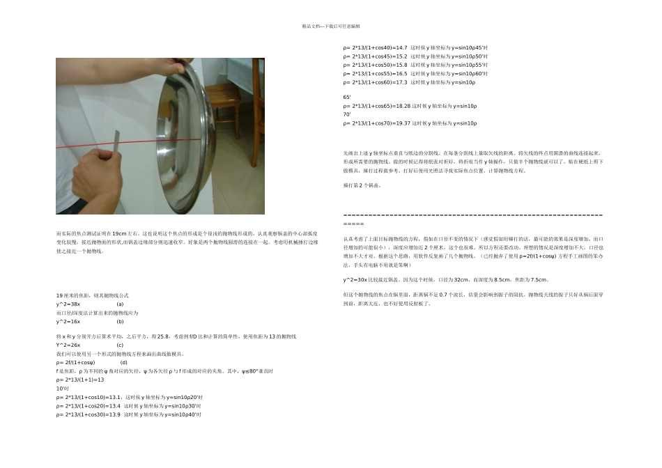抛物面口径深焦点之间的关系_第2页