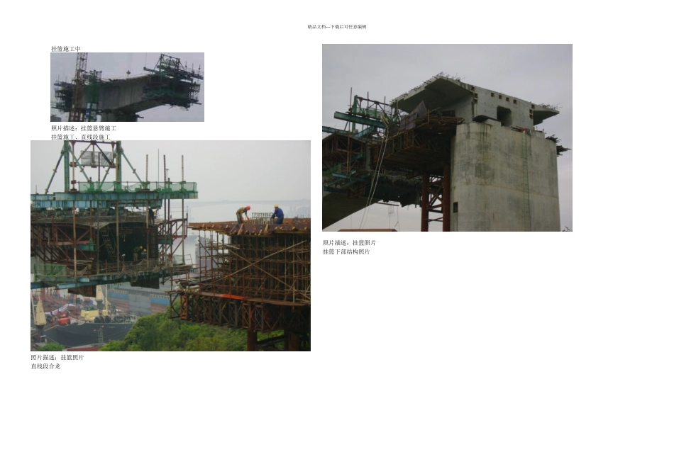 挂篮施工各个阶段照片随缘_第1页