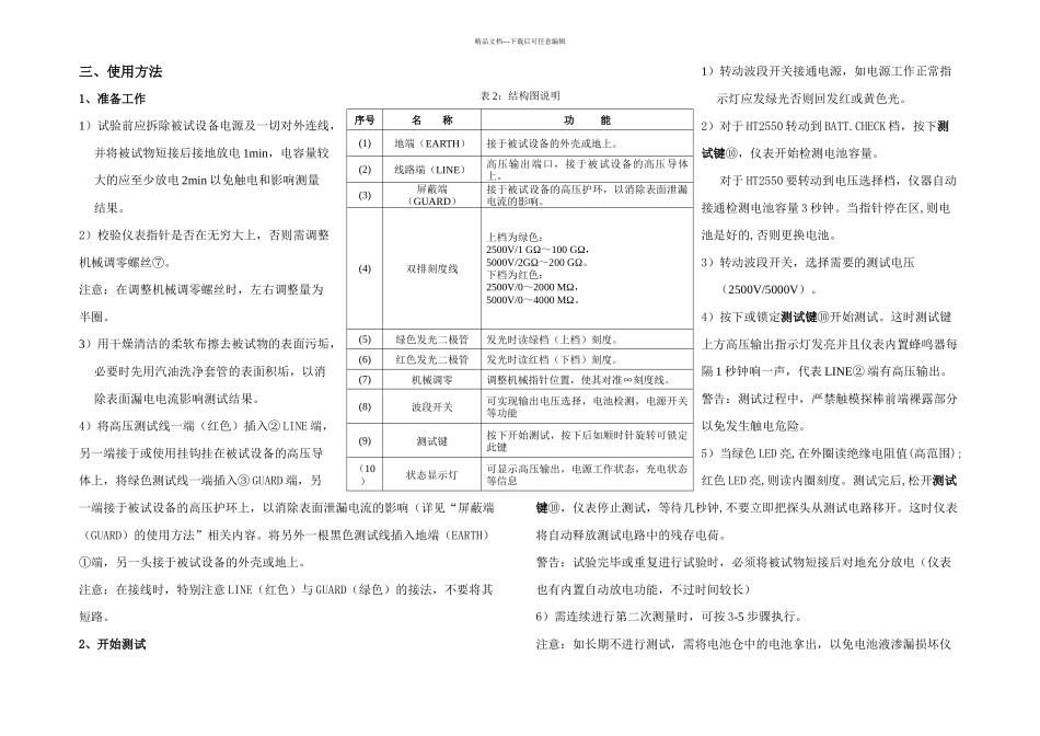 指针式绝缘电阻测试仪_第3页