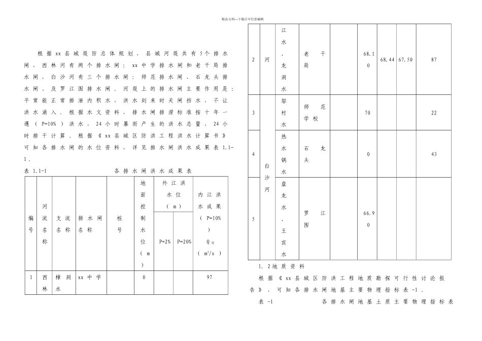 排水闸稳定及结构计算_第1页