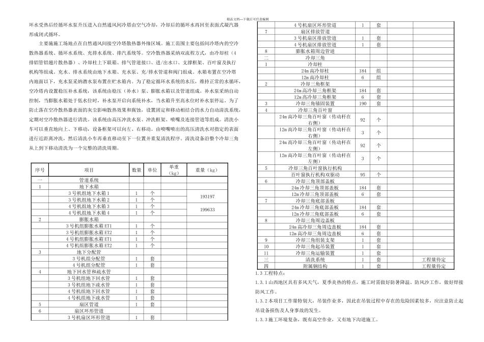 接空冷冷却塔设备及管道安装施工方案_第2页