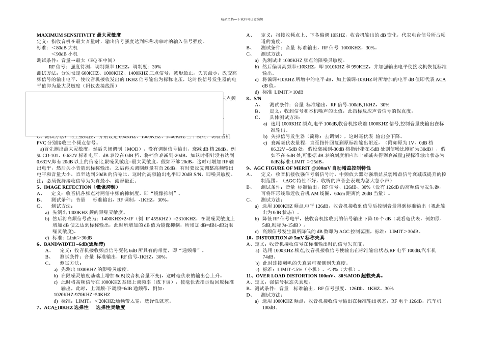 收音机FMAM的基本原理及相关重要指标定义标准及具体测试方法_第2页