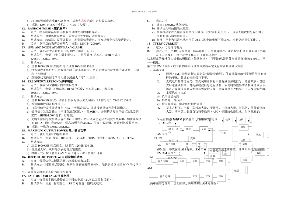 收音机FMAM的基本原理及相关重要指标定义标准及具体测试方法_第3页