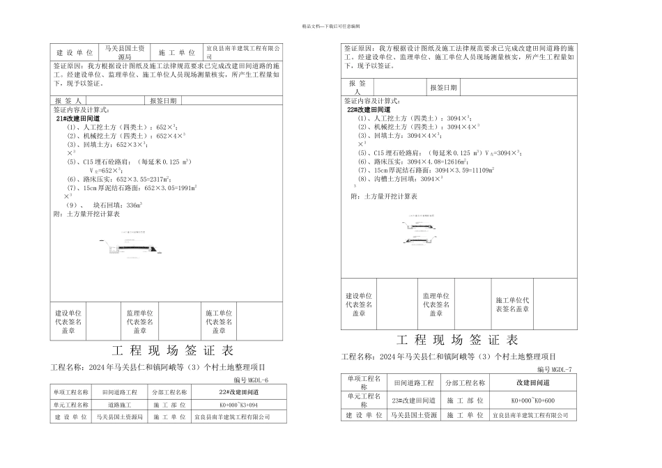 改建田间道路签证表_第3页