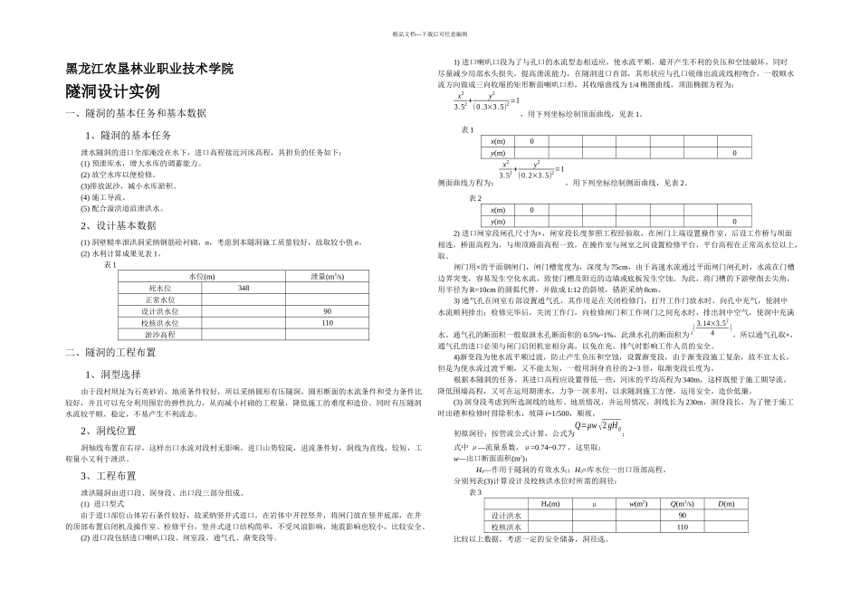 放水隧洞设计实例_第1页