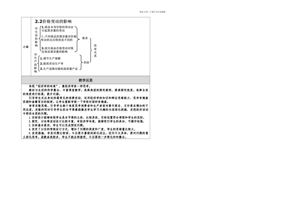 教学设计价格变动的影响李跃华_第3页