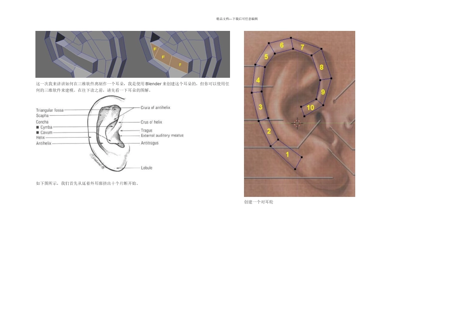 教程之简单制作逼真耳朵模型_第1页