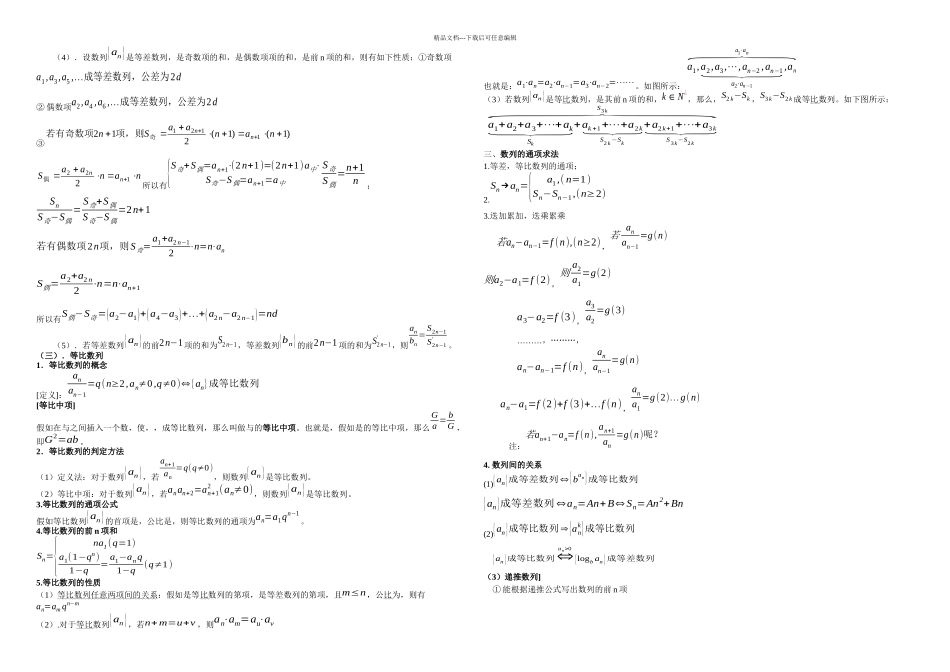 数列知识与方法总结_第2页
