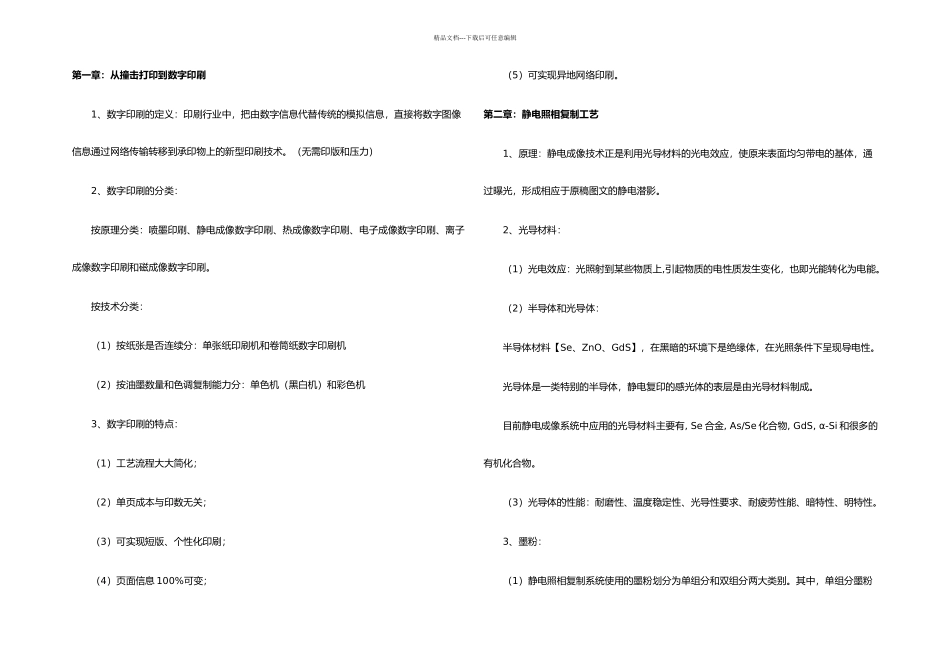 数字印刷复习要点_第1页