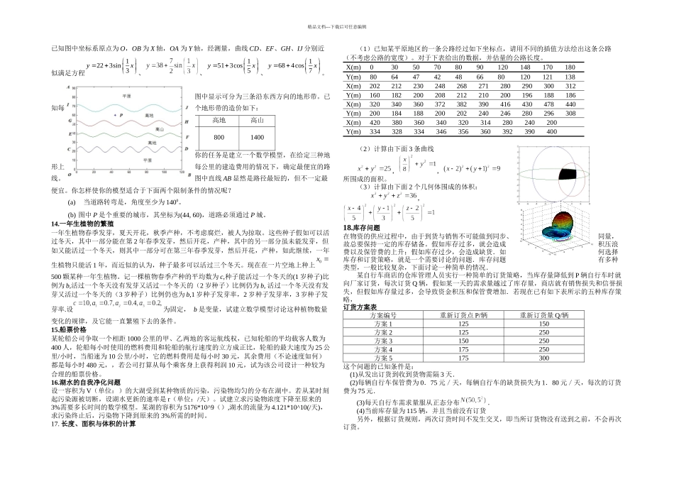 数学建模暑期练习题_第3页