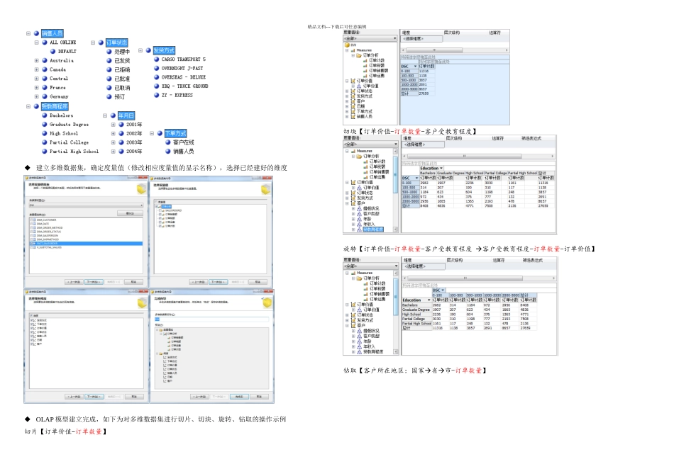 数据仓库与数据挖掘实验二多维数据组织与分析_第3页