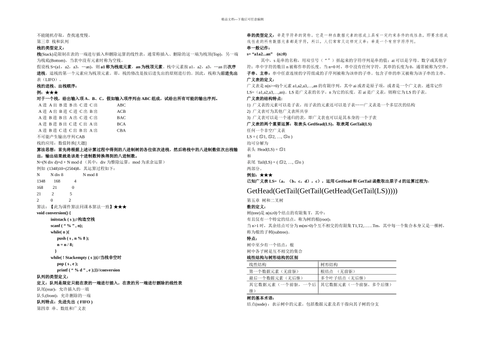 数据结构C语言期末复习汇总_第2页