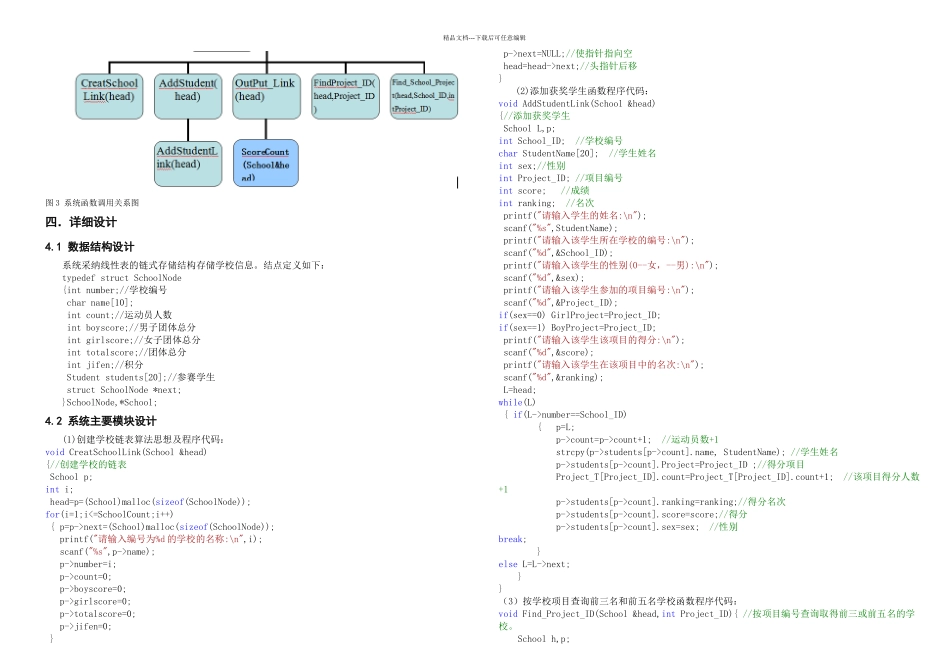 数据结构运动会分数统计课程设计_第3页