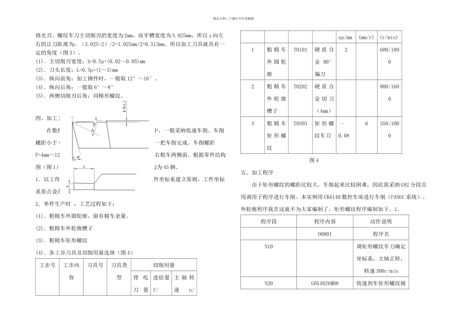 数控车削矩形螺纹的加工工艺分析_第2页