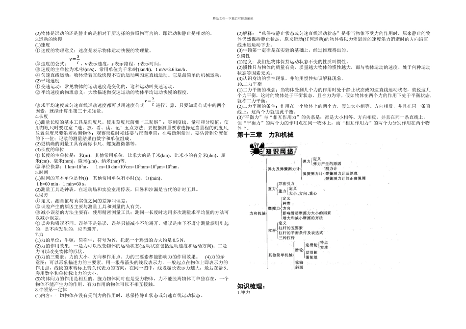 文刀川页丛书初中物理总复习知识点总结九年级部分_第2页