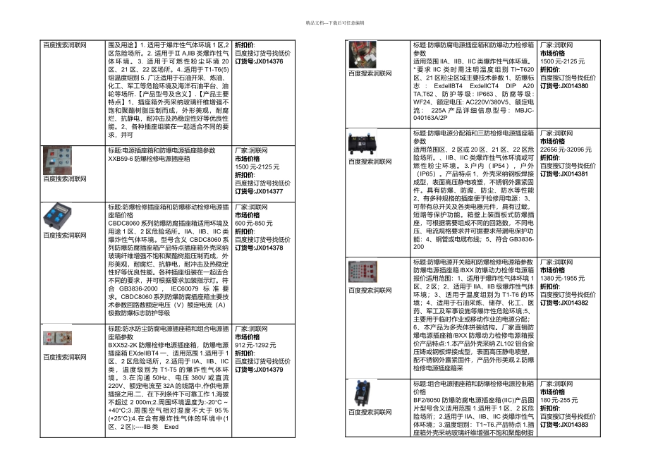 文档bxs防爆检修电源插座箱和五孔防爆插座价格_第2页