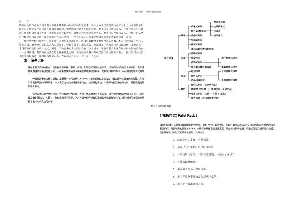 文档物流仓储设备手册_第1页