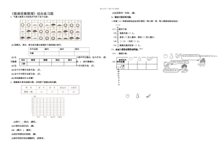 新人教二年级下册数据收集整理练习题改