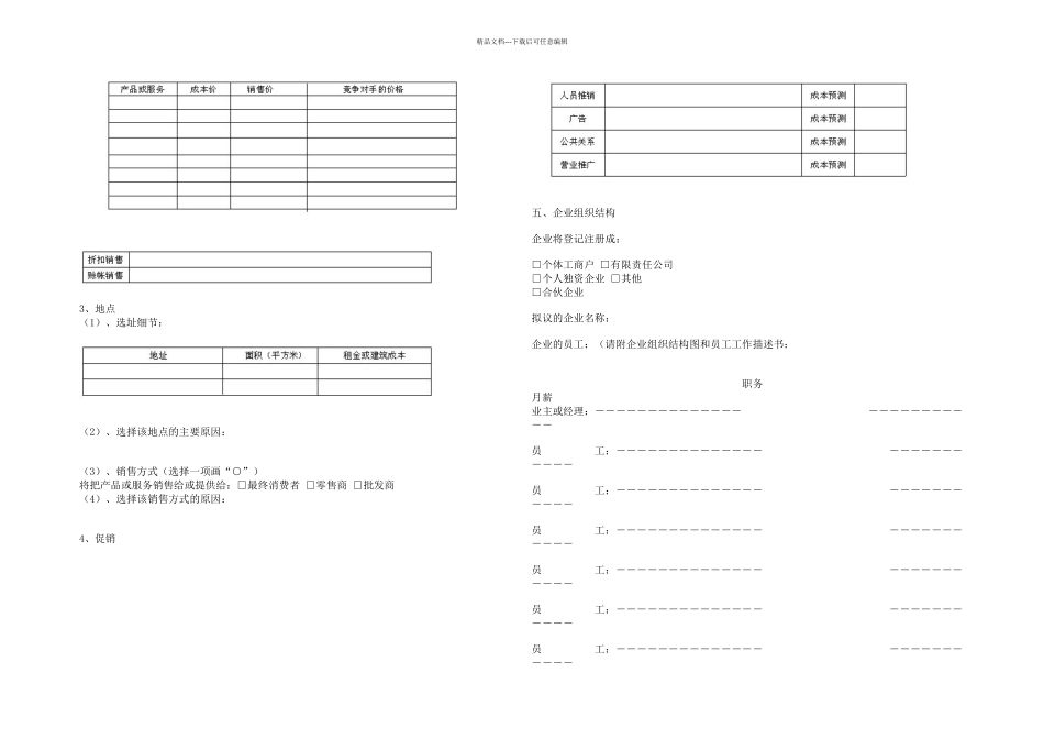 新品牌计划书编写框架_第2页