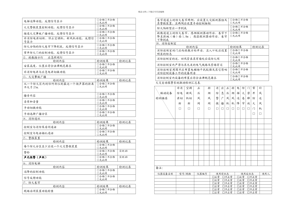 新建建筑消防设施检测原始记录表_第3页