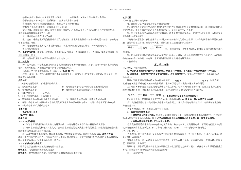新课标人教本选修一电荷库仑定律_第2页