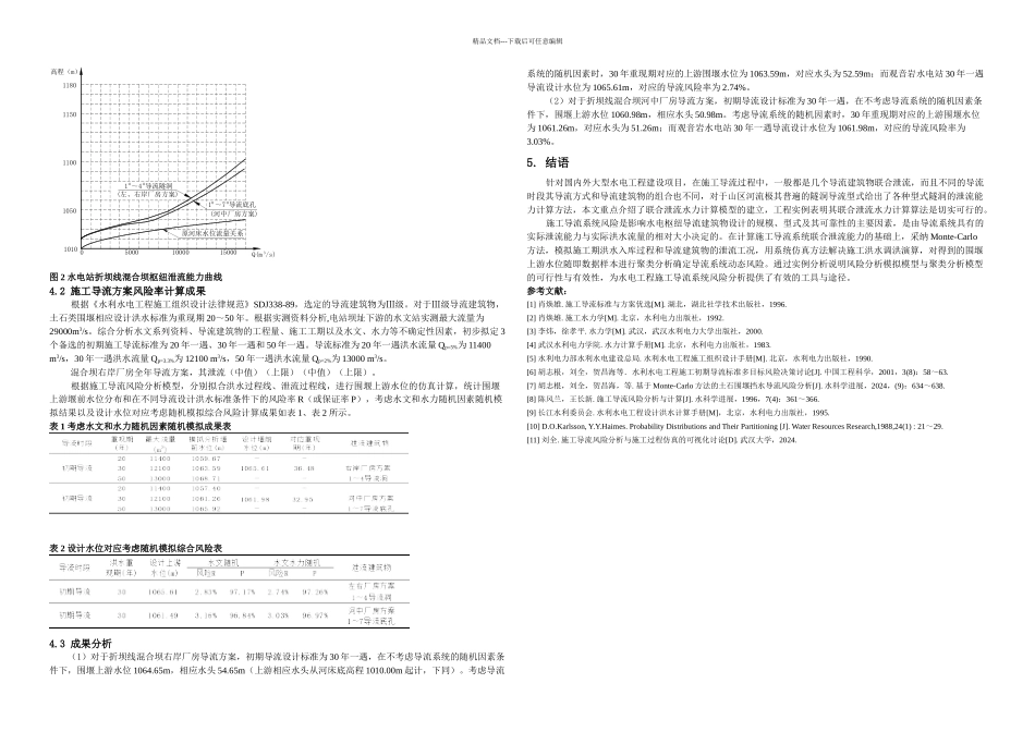 施工导流联合泄流计算模型及导流方案风险分析_第3页